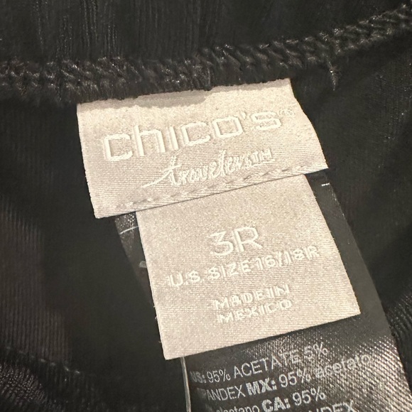 NWT | Chico’s Travelers No Tummy Pants in black 3R (16-18) - Picture 4 of 8